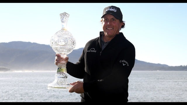 Mickelson finishes off a 5th win at Pebble Beach