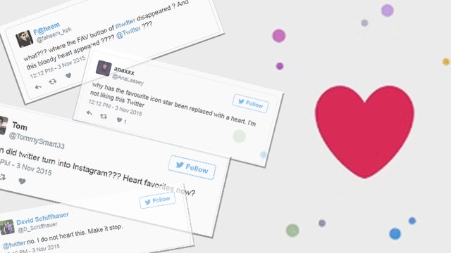 Twitter introduces "hearts"