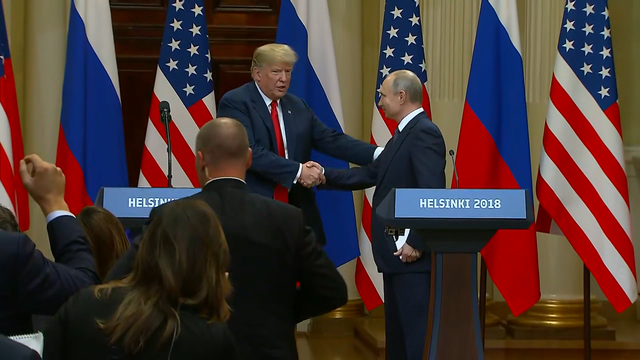 Trump declines to back U.S. intelligence on Russian meddling