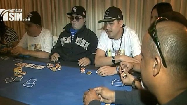 Poker player's embalmed corpse seated at table
