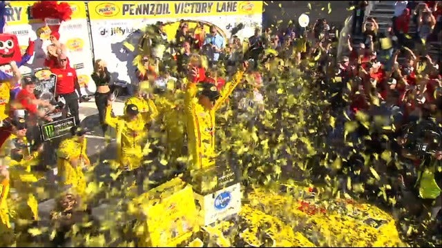 Joey Logano holds off Brad Keselowski for Vegas NASCAR win