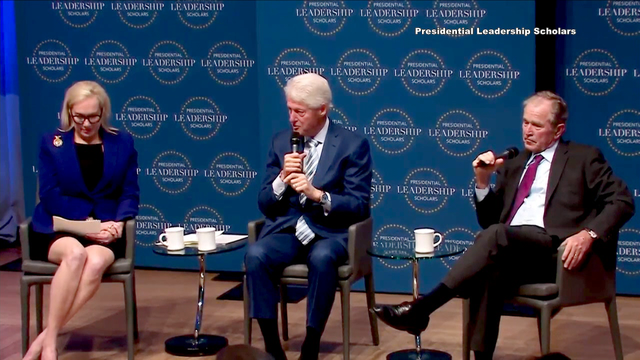 George W. Bush, Bill Clinton discuss politics during joint appearance