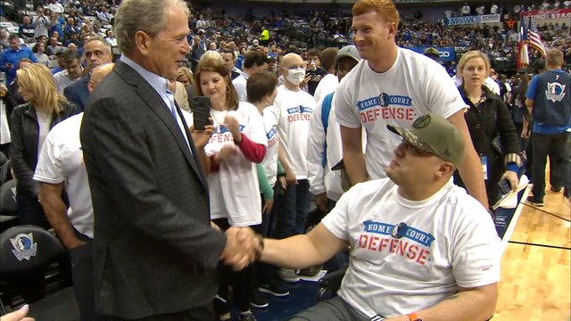 Wounded warriors enjoy court side tickets to Dallas Mavericks game