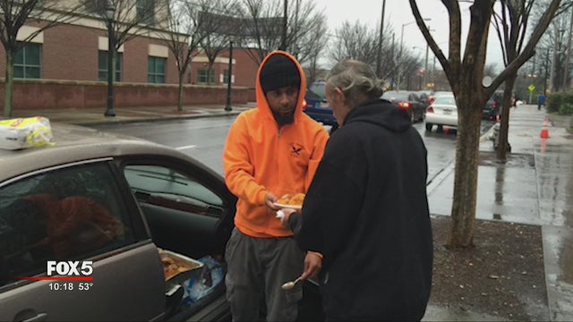 Man feeds homeless out of car