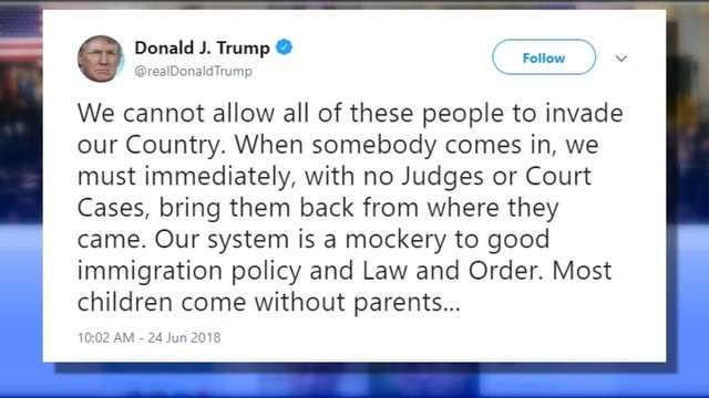 Trump says people from Mexico 'invade' US