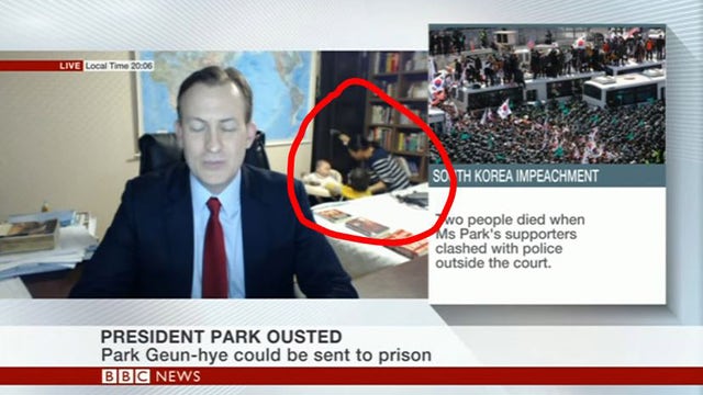 Children interrupt very serious interview live on BBC