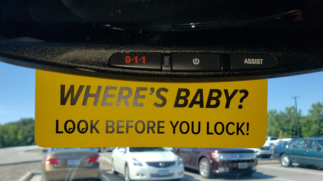 'Where's baby?' Police giving out rearview mirror reminders to prevent hot car deaths