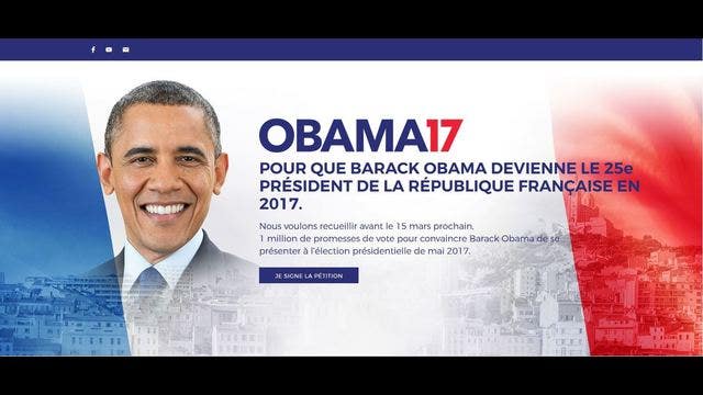 Barack Obama, President of France? Petition attracts 42,000 signatures