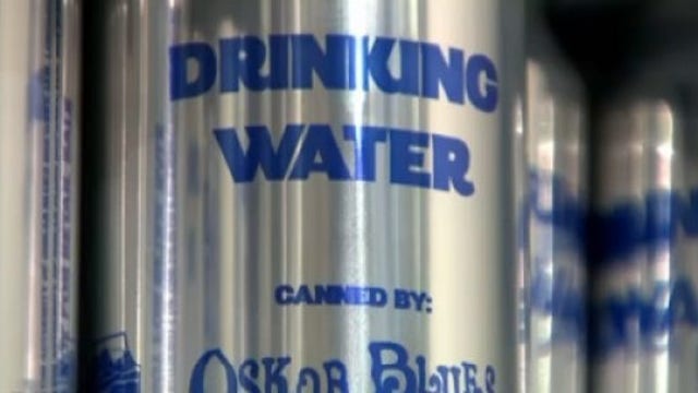 Oskar Blues Brewery canning water for Harvey victims