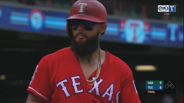 Davis homers for 1st time in month, A's beat Rangers 9-8