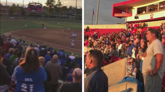 No anthem? Ballgame crowd sings it anyway