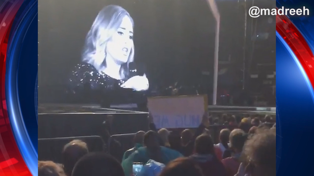 Adele calls out fan for filming concert