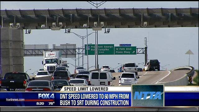 Speed limit lowered on part of Dallas North Tollway