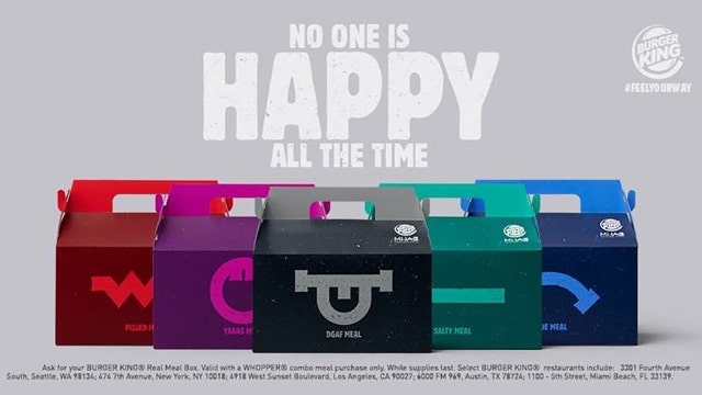 Burger King launches ‘Real Meal' boxes featuring five different moods