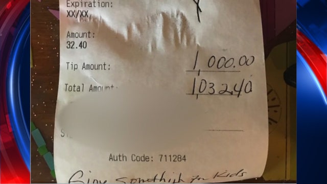 Single mom pays it forward after getting $1K tip