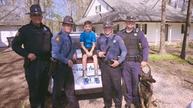 Troopers surprise 10-year-old boy when nobody shows up to his birthday party