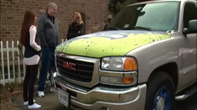 Teen lifts pickup truck to save dad, family from fire