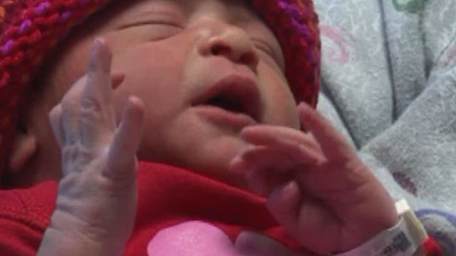 Tiny sweetheart babies dressed up for Valentine's Day