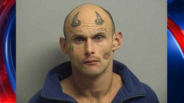Man with horns, expletive tattooed on forehead arrested in Tulsa