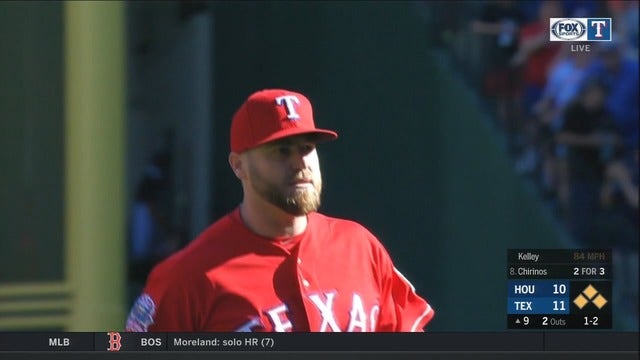 Gallo gets 1st sac fly, Rangers hold on to beat Astros 11-10