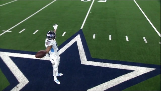 NFL fines Titans safety for celebrating on Cowboys' logo