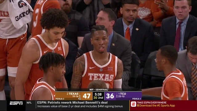 Roach lifts Texas past TCU 58-44 and into NIT championship
