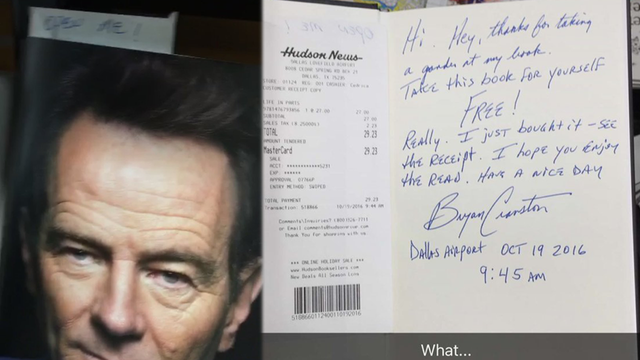 Breaking Bad star Bryan Cranston leaves surprise gift at Dallas Love Field