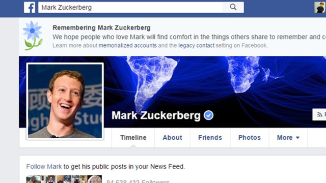 Facebook thinks we're all dead