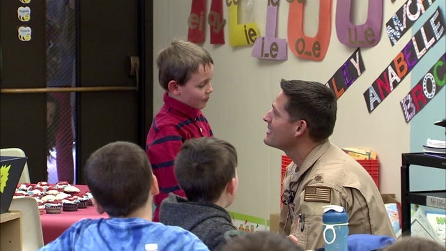 WATCH: Air Force Major surprises son at school for emotional reunion
