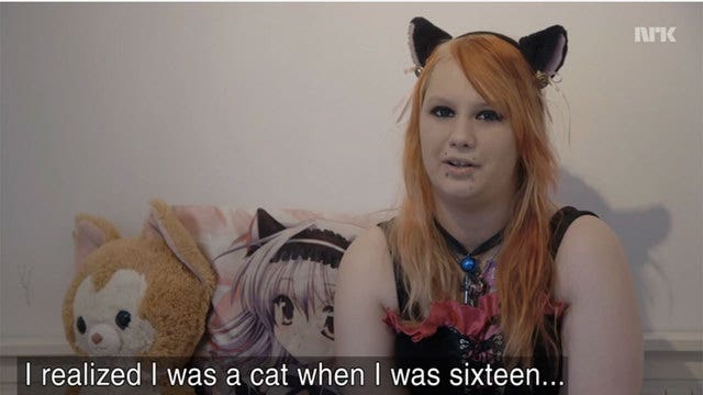Norwegian woman believes she is a cat