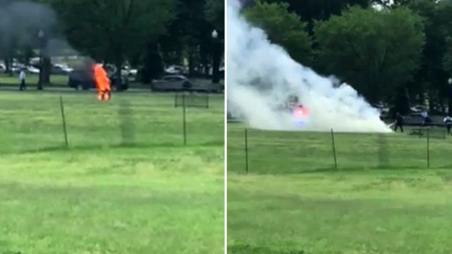 Man sets himself on fire on the Ellipse near the White House, Secret Service says