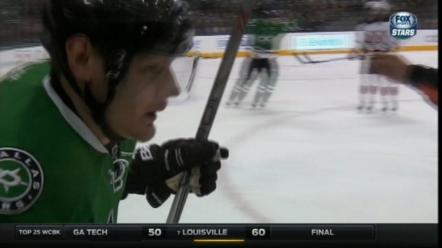 Nichushkin scores on 21st birthday, Stars beat Devils 4-2