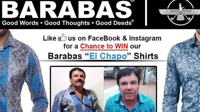 'El Chapo's' shirts are world's 'most wanted'