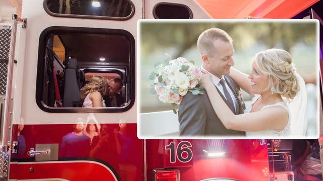 Stabbing victim, first responder tie the knot