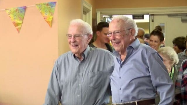 100-year-old identical twins celebrate birthdays