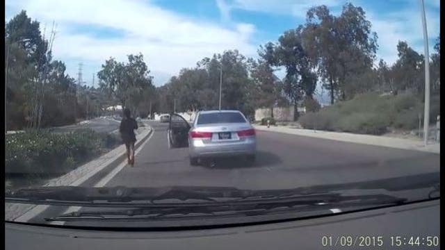 Bizarre crash caught on dash cam video