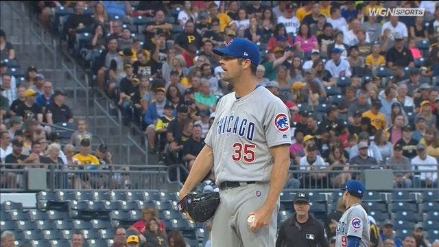 Former Ranger Cole Hamels solid in Cubs debut