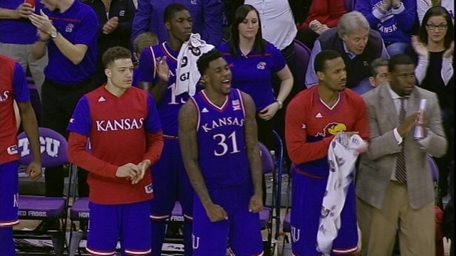 Ellis has double-double for No. 7 Kansas in 75-56 win at TCU
