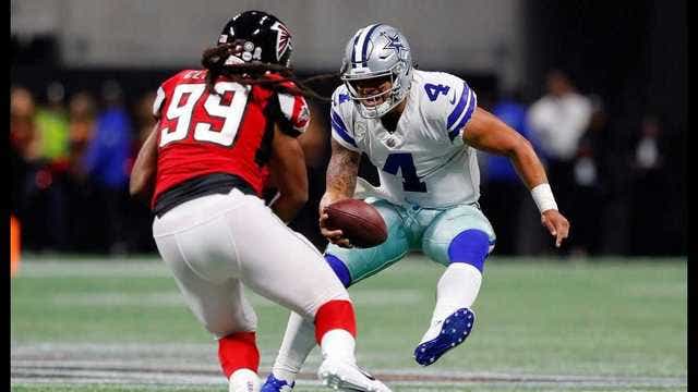 Adrian Clayborn has 6 sacks, Falcons romp past Cowboys 27-7
