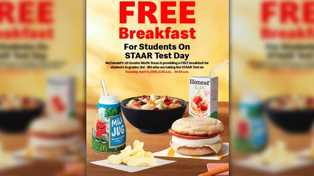 North Texas McDonald's offering free meals for STAAR testers