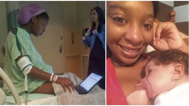 Focused Ga. Mom Completes College Exam While in Labor