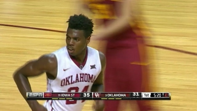Hield leads No. 3 Oklahoma past No. 11 Iowa State, 87-83
