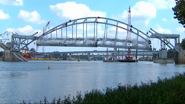 Crews pull down 93-year-old Arkansas bridge after implosion fails