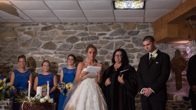 Bride uses wedding day to make co-parenting promise