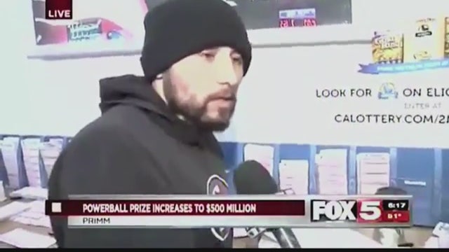 Man says he would spend Powerball winnings on 'cocaine, hookers'