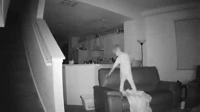WATCH: Surveillance video captures boy's overnight fun