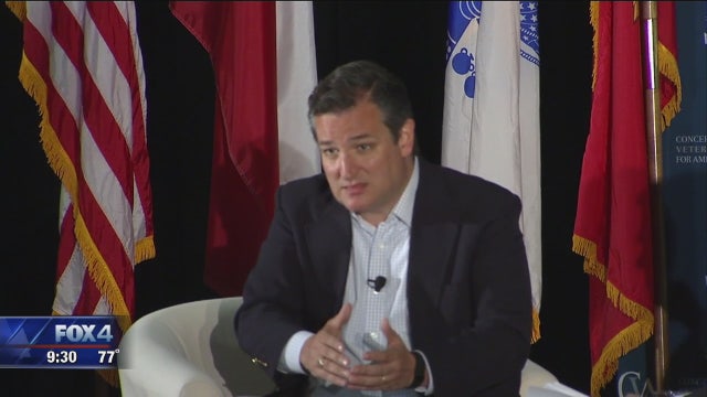 Health care protests outside Ted Cruz town hall in McKinney