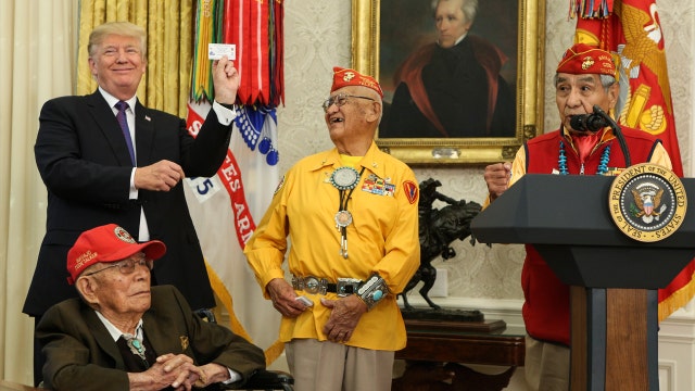 Trump, honoring Navajos, revives 'Pocahontas' jab at Warren