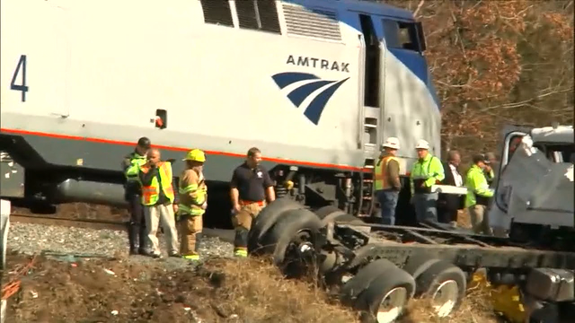 Train carrying GOP lawmakers strikes trash truck; 1 killed