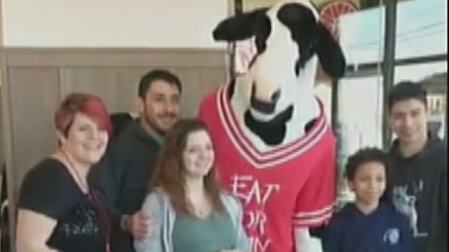 Pregnant wife of soldier surprised at Chick-fil-A